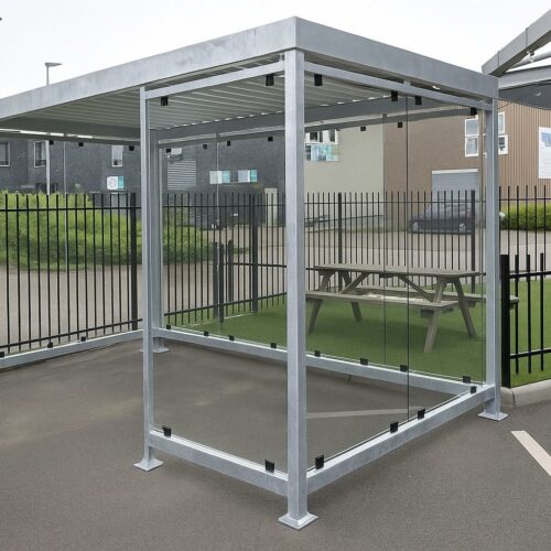 Rookoverkapping Myla 187 Moderne overkapping met glazen wanden 3x2m